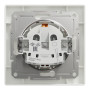 Розетка з кришкою з заземленням біла Schneider Asfora EPH3100121
