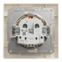 Розетка з кришкою з заземленням крем Schneider Asfora EPH3100123