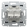 Розетка комп'ютерна подвійна RJ45 кат.6 UTP антрацит Schneider Asfora EPH4800171