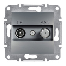TV-SAT Розетка конечная сталь Schneider Asfora EPH3400162