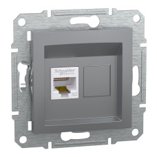 Розетка комп'ютерна сталь Schneider Asfora EPH4300162