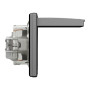 Розетка з заземленням з захисними шторками антрацит IP44 Schneider Asfora EPH3100371