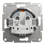 Розетка з заземленням сталь Schneider Asfora EPH2900162