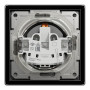 Розетка з заземленням з захисними шторками антрацит IP44 Schneider Asfora EPH3100371