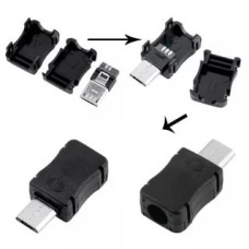 micro usb штекер под шнур пластик