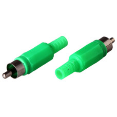 Штекер RCA зеленый 1204