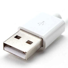 USB штекер тип А бакелит белый