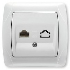Розетка компьютерная одинарная (RJ45 Cat5e) VIKO CARMEN