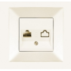 VIKO MERIDIAN Розетка компьютерная одинарная (RJ45 Cat5e) крем