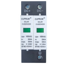 УЗИП 2P Solar Ucpv1000V DC 40kA 3,8kV для солнечных панелей